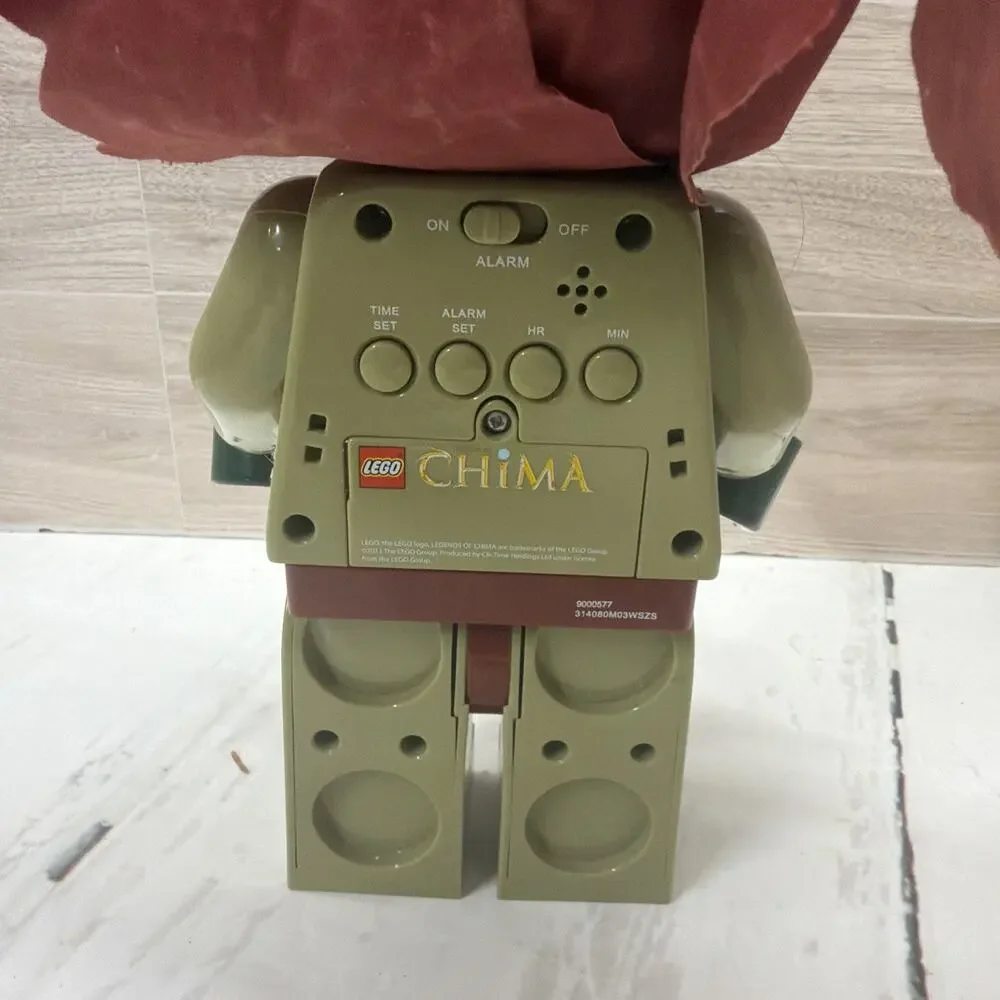 LEGO Legends of Chima Cragger Minifigure Digital Alarm Clock w/Cape Tested Works